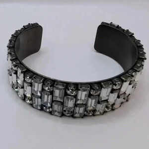J Crew Rhinestone Bronze Wrapped Cuff Bracelet